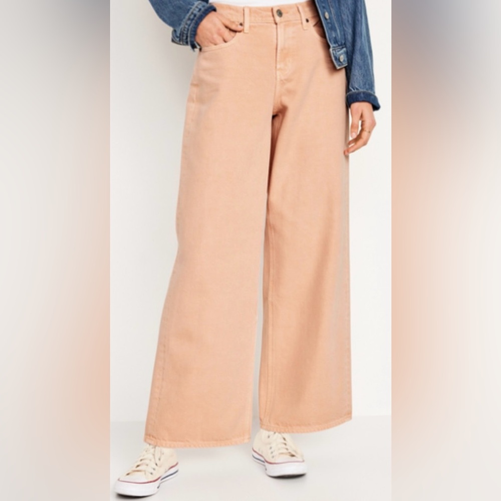 Old Navy Wide Leg Jeans - Peach